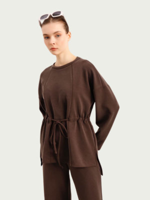 Oversize Modal Tracksuit Brown
