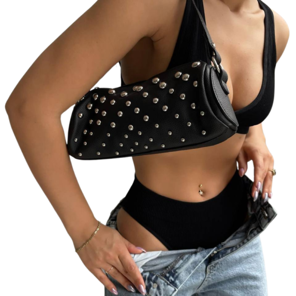 Glowish Chic Studded Handbag