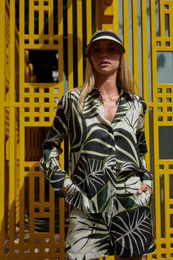 Tropical Leaf Print Dress - Summer Collection 2024